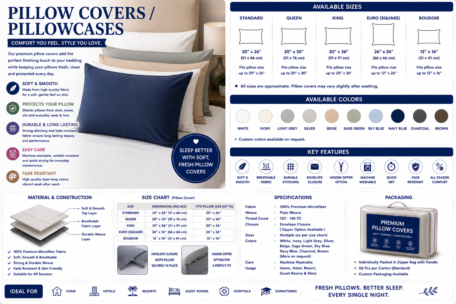Pillow Covers / Pillowcases